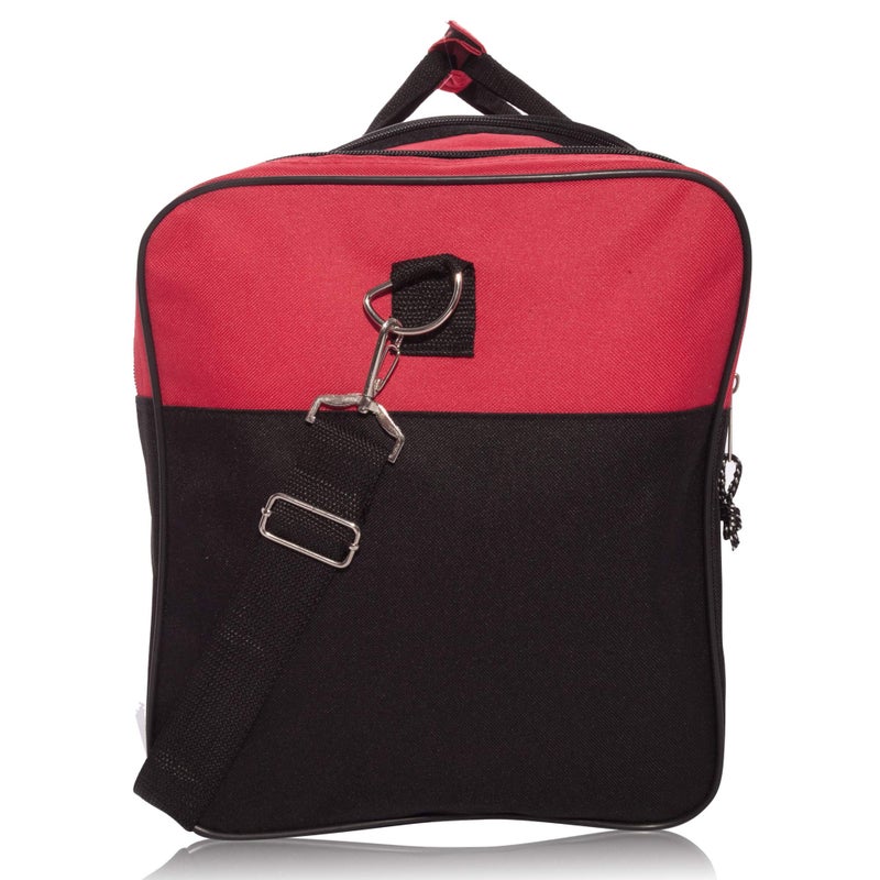 DALIX 25" Extra Large Vacation Travel Duffle Bag in Red and Black - Image 3